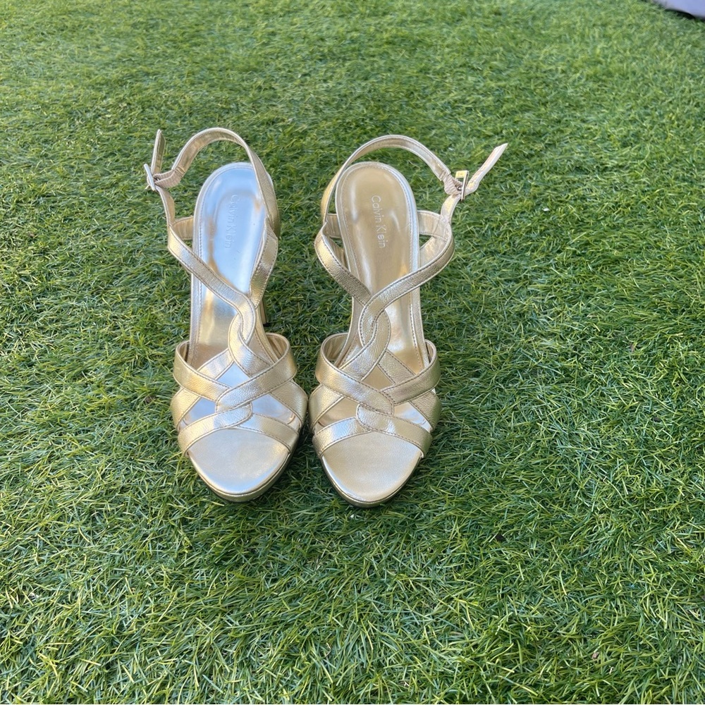 Calvin Klein strappy heels size 8